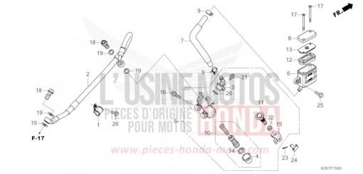 MAÎTRE-CYLINDRE DE FREIN ARRIÈRE MSX125AP de 2023